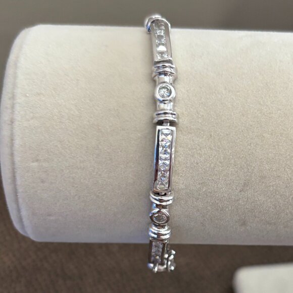 Designer Inspired Cubic Zirconia Bracelet - Picture 2 of 11